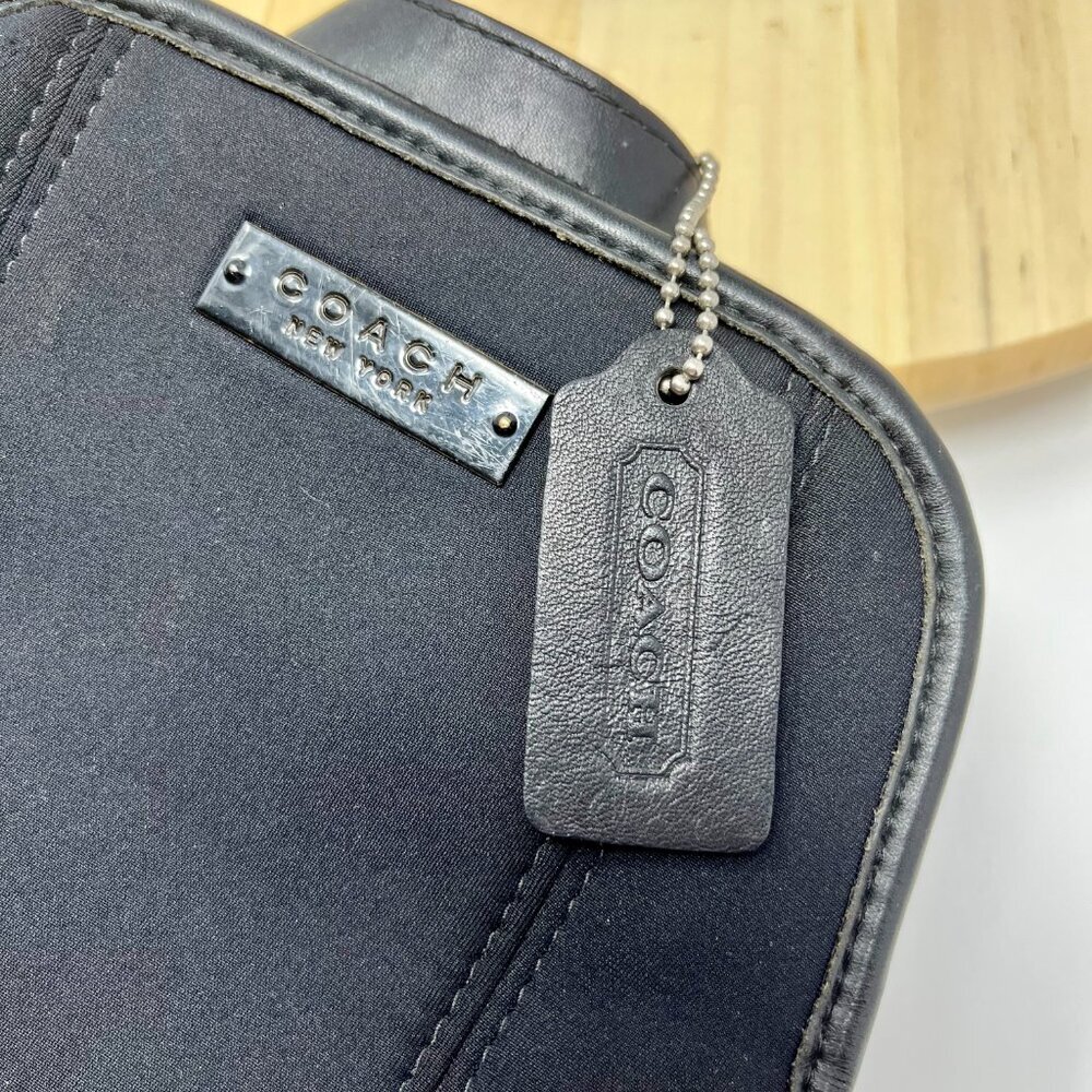 COACH  Vintage 1998 Black Neoprene Leather Small Backpack w/hangtag - Picture 8 of 13